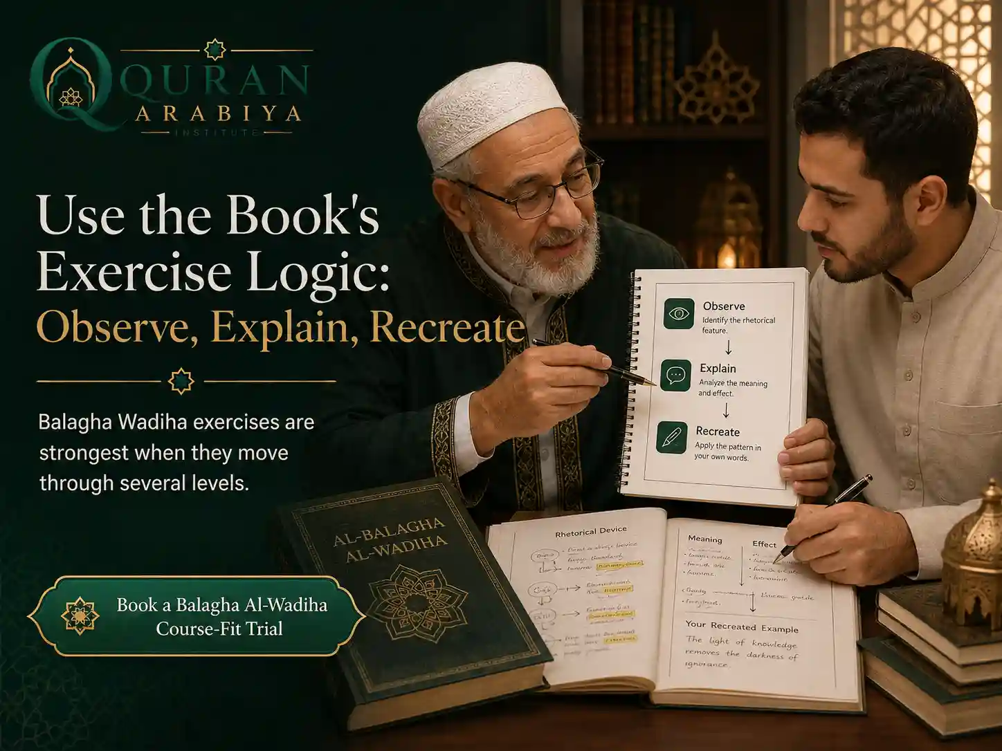 Al Balagha Al Wadiha course online - 2
